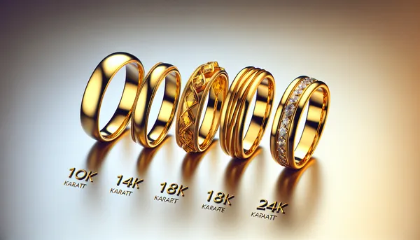 img of 10k vs 14k vs 18k vs 24k gold ring men