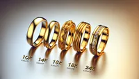 img of 10k vs 14k vs 18k vs 24k gold ring men
