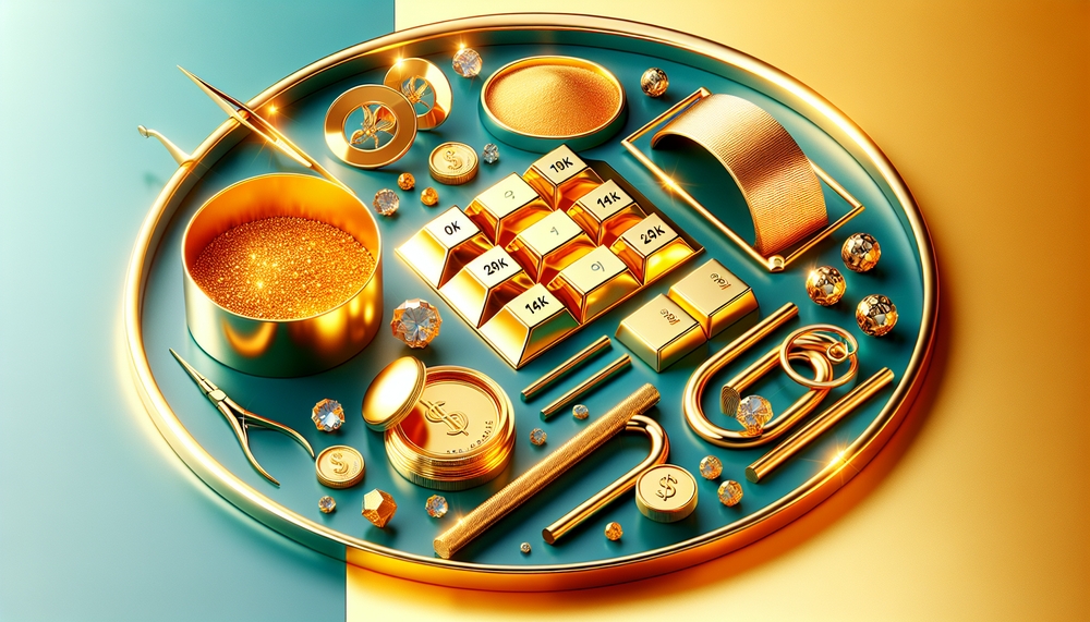 img of 10k vs 14k vs 18k vs 24k gold